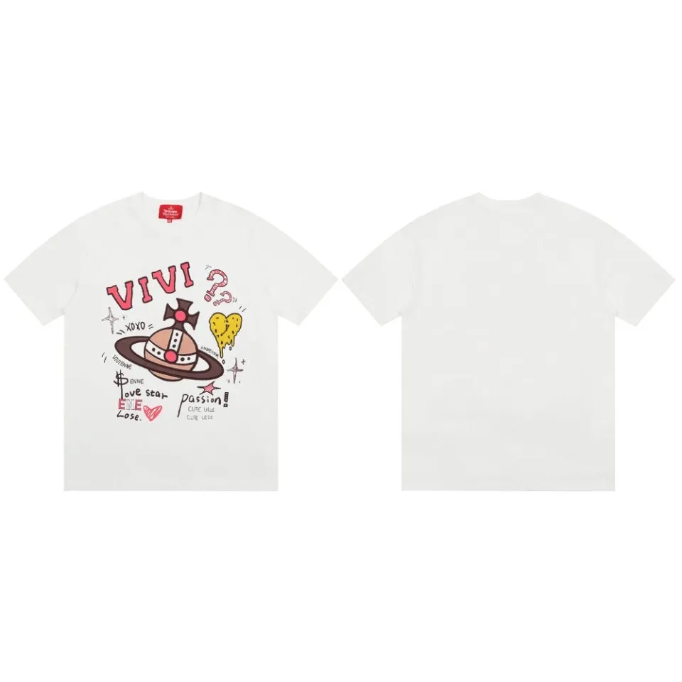 VIVI 161 vivienne west wood West Queen Vivian Saturn personalized graffiti short-sleeved size: XS-L